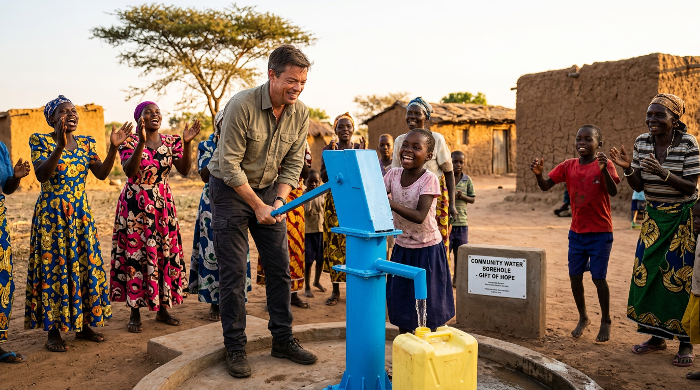 Water borehole installation — Rural Africa